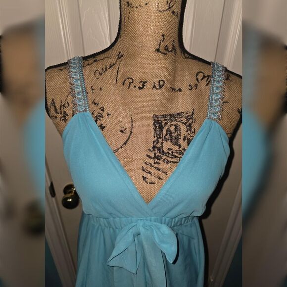 Y2K Johnny Martin Baby Blue Mini Dress/Slip Dress - Picture 4 of 5
